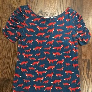 Fox Anthropologie T-Shirt Short Sleeve Size Small
